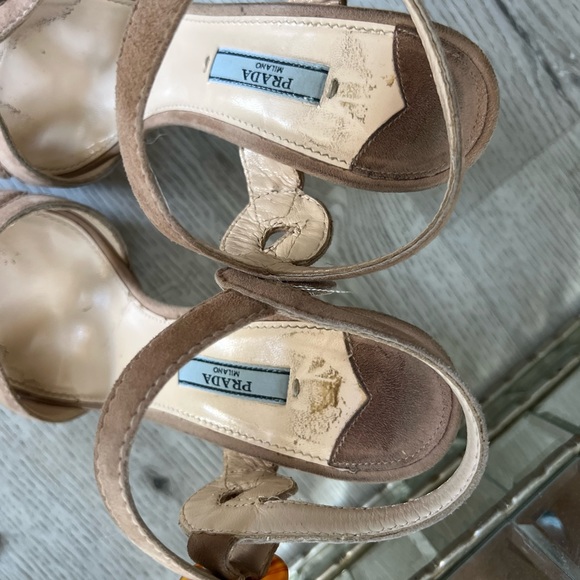 Prada Suede Platform Ankle Strap Heels (Size 39) - Picture 8 of 13